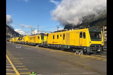 The first six of 13 custom-designed maintenance ‘base vehicles’ which Harsco is building for use in the Gotthard Base Tunnel were officially handed over to SBB.